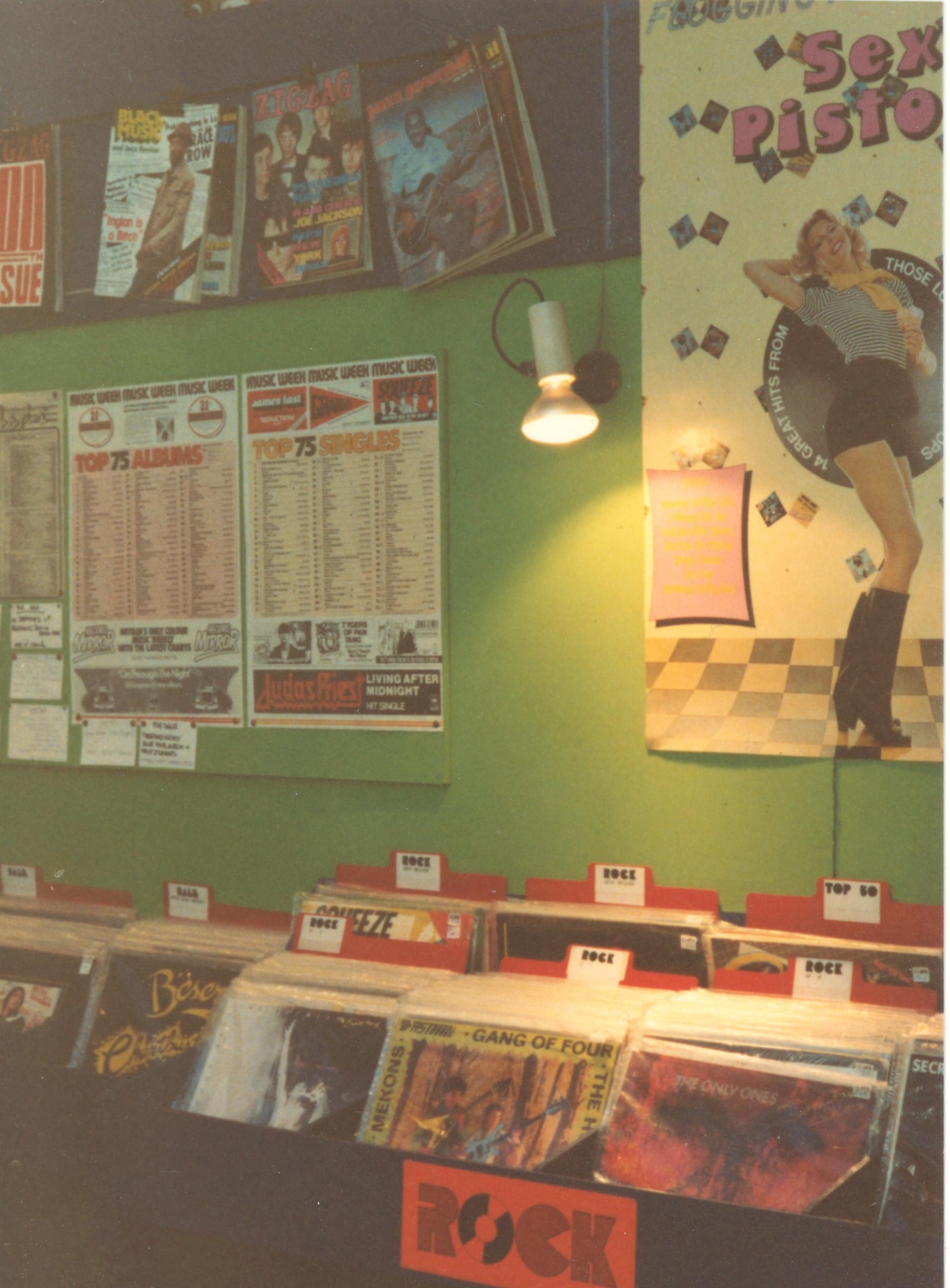 Inside Ace record shop, Norwich
